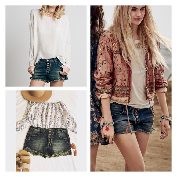 Distressed denim shorts - Picture 3 of 8